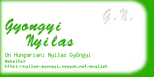 gyongyi nyilas business card